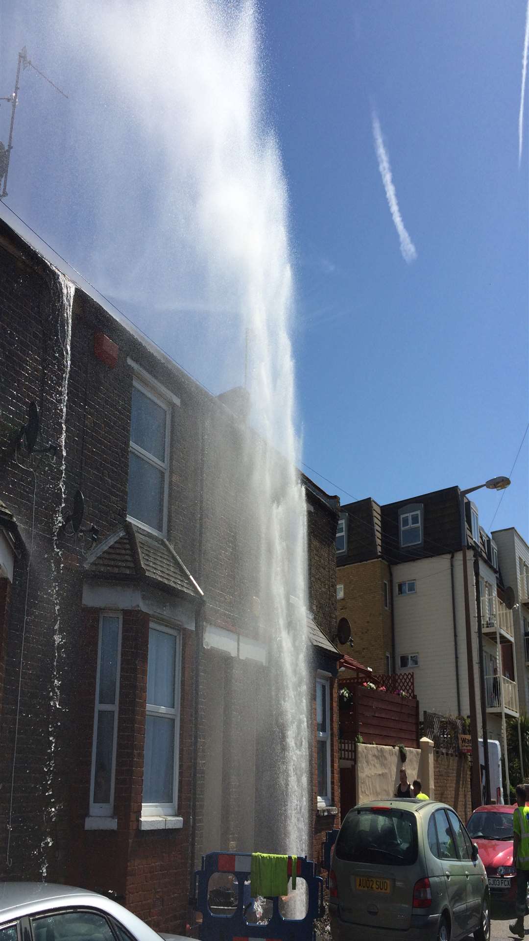 Burst water main in Dane Road, Margate. Picture: Paul Messenger