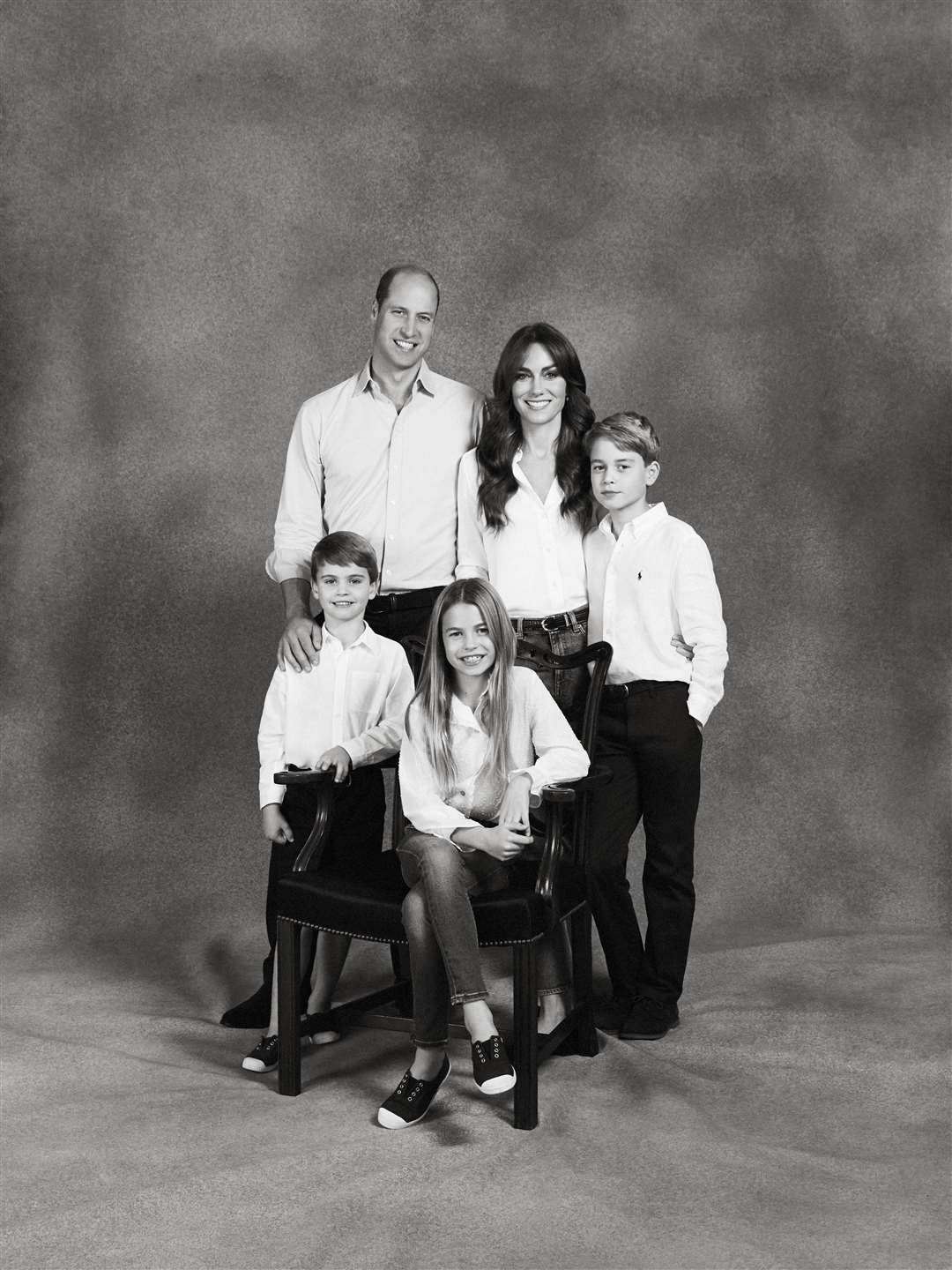 The Prince and Princess of Wales were photographed with their three children in Windsor (Josh Shinner/Kensington Palace/PA)