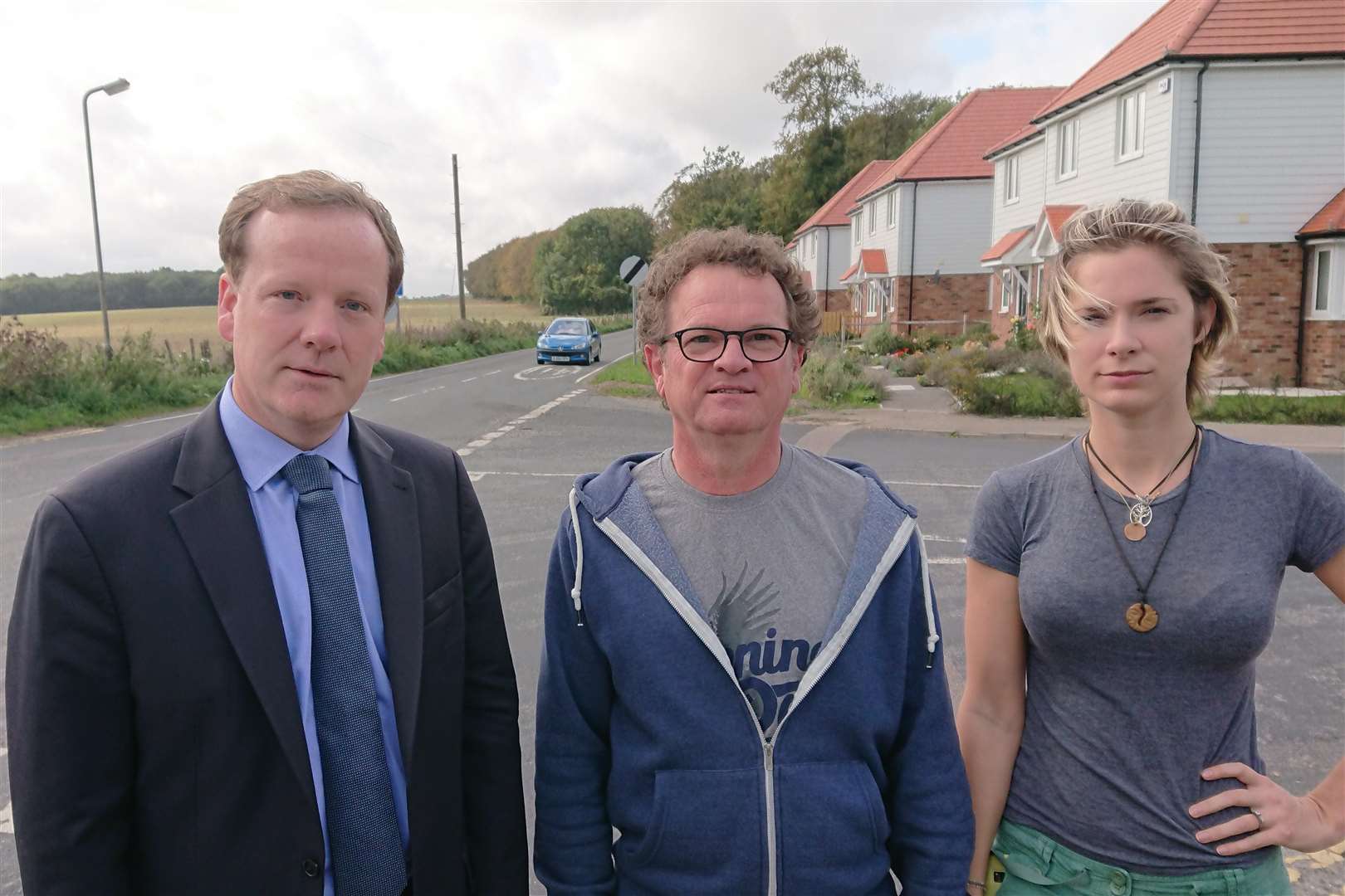 MP Charlie Elphicke with Snowdown residents Rex Morton and Kate Comfort. Picture from the office of Charlie Elphicke MP