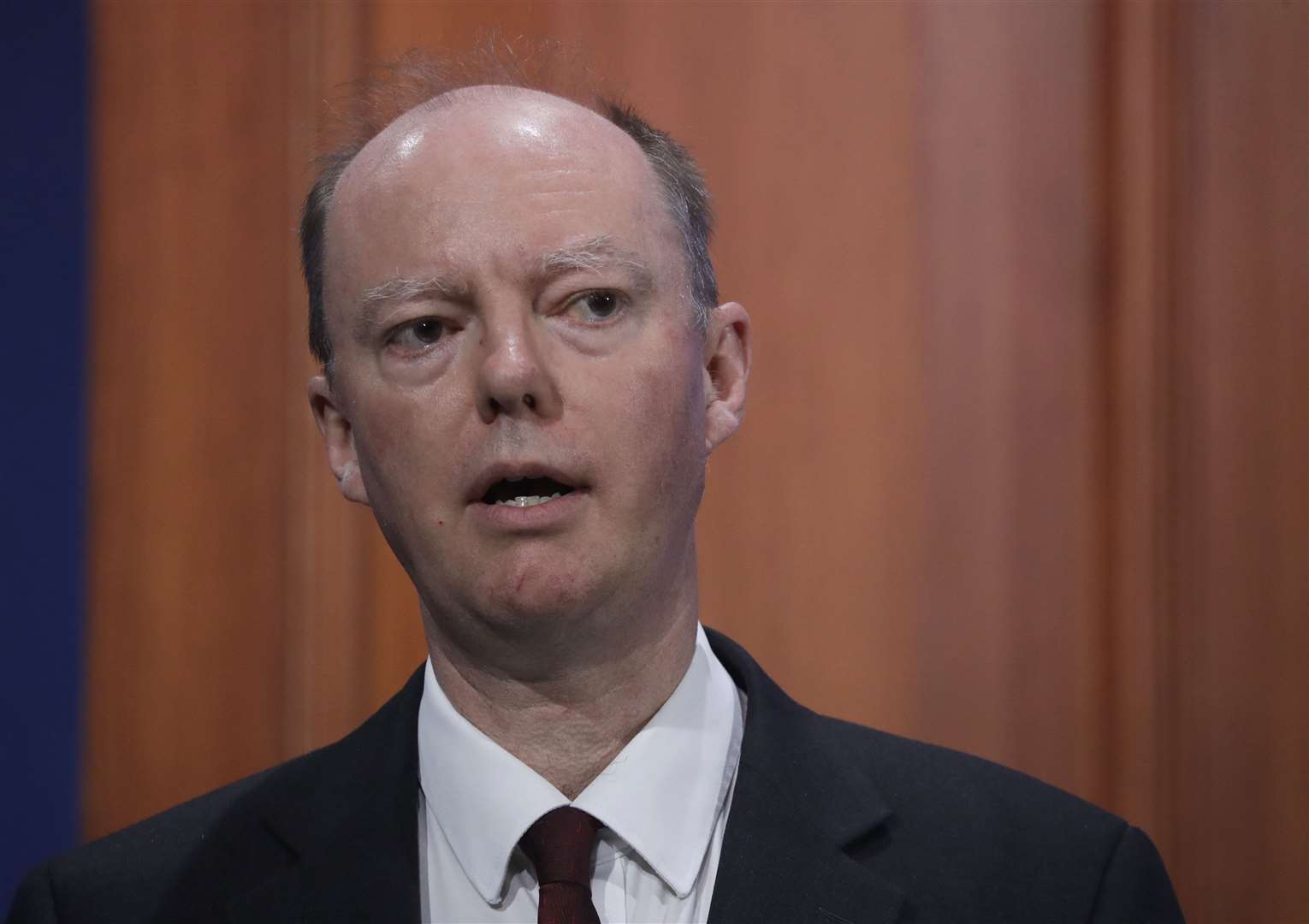 Chief Medical Officer Professor Chris Whitty during a media briefing in Downing Street (Matt Dunham/PA)