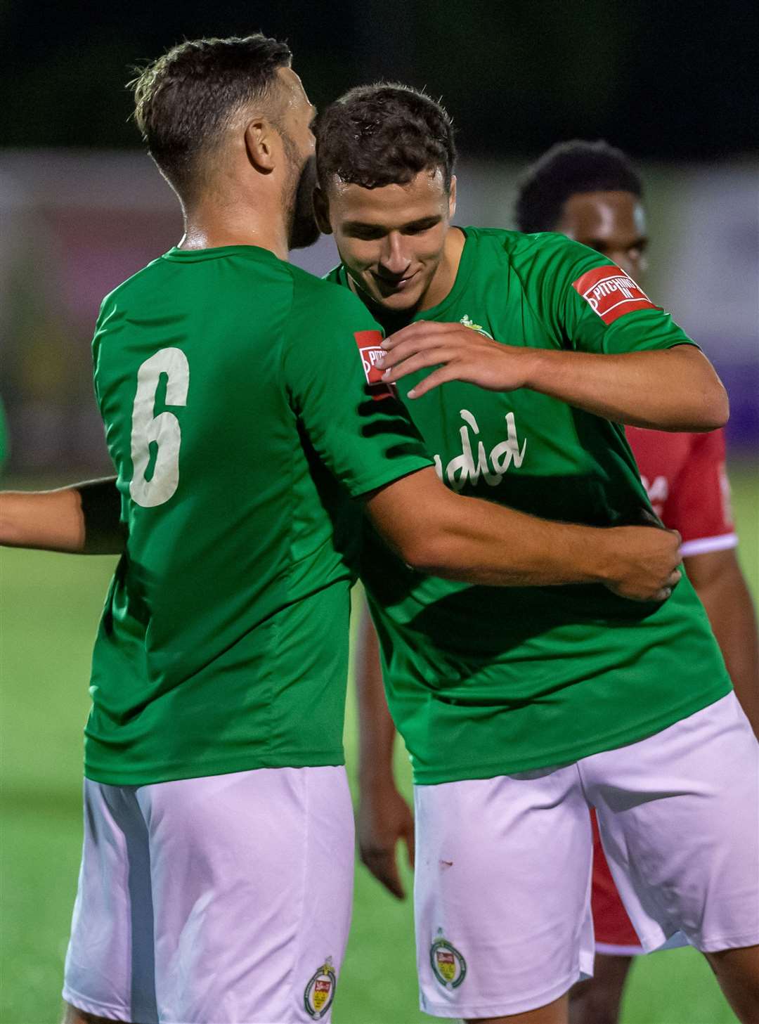 Will Moses, right, scored Ashford's third against Harrow. Picture: Ian Scammell