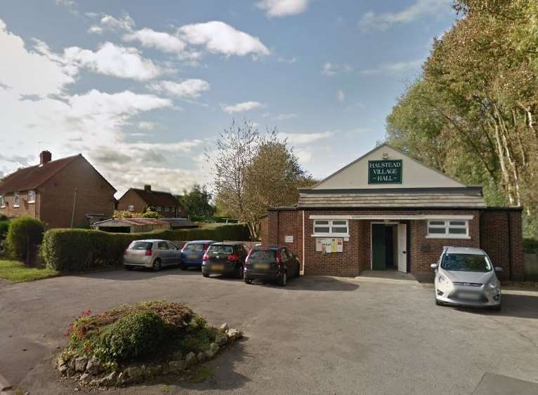 Water is being handed out at Halstead Village Hall