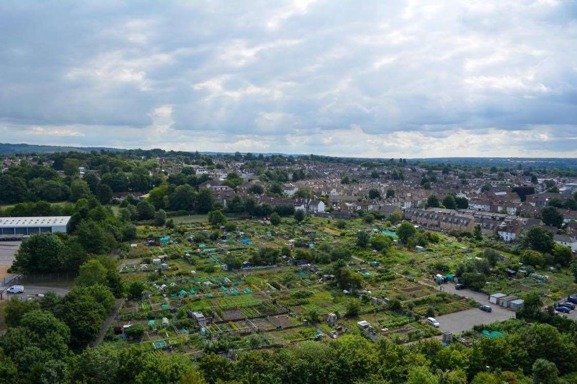 A shot of allotment plots in Maidstone. Picture: Ian Tucker