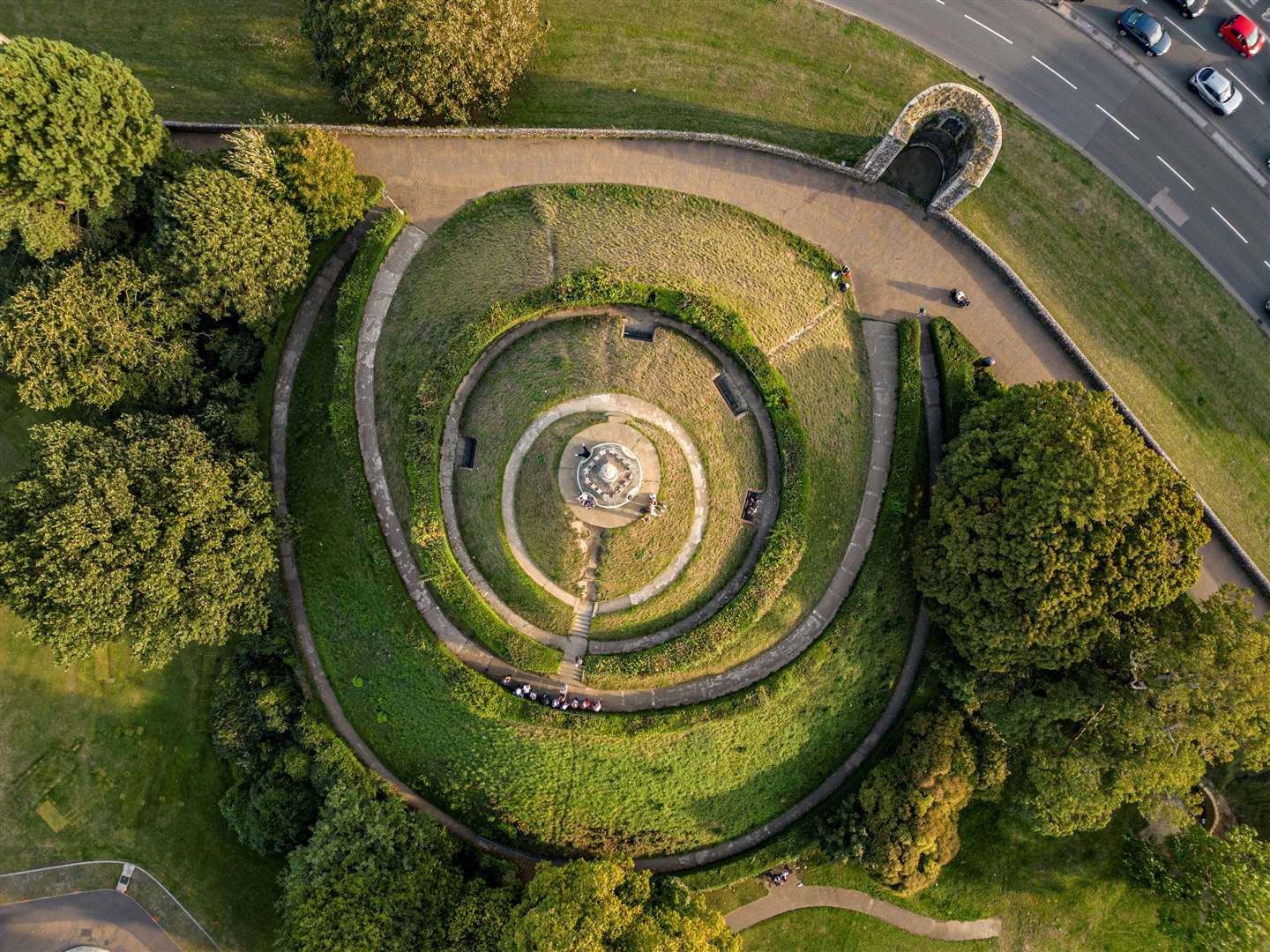 Erosion has caused damage to the Dane John Mound. Picture: Historic England