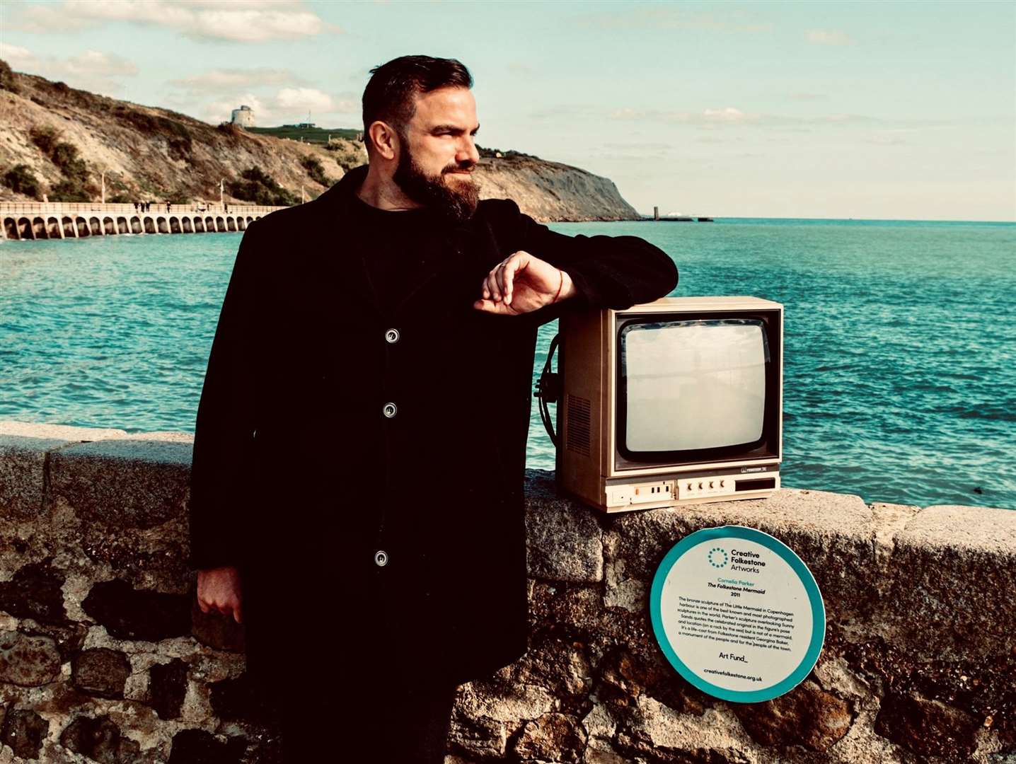 Writer and filmmaker Ben Barton on the trail of inventor John Logie Baird in Folkestone. Picture: Dan Desborough