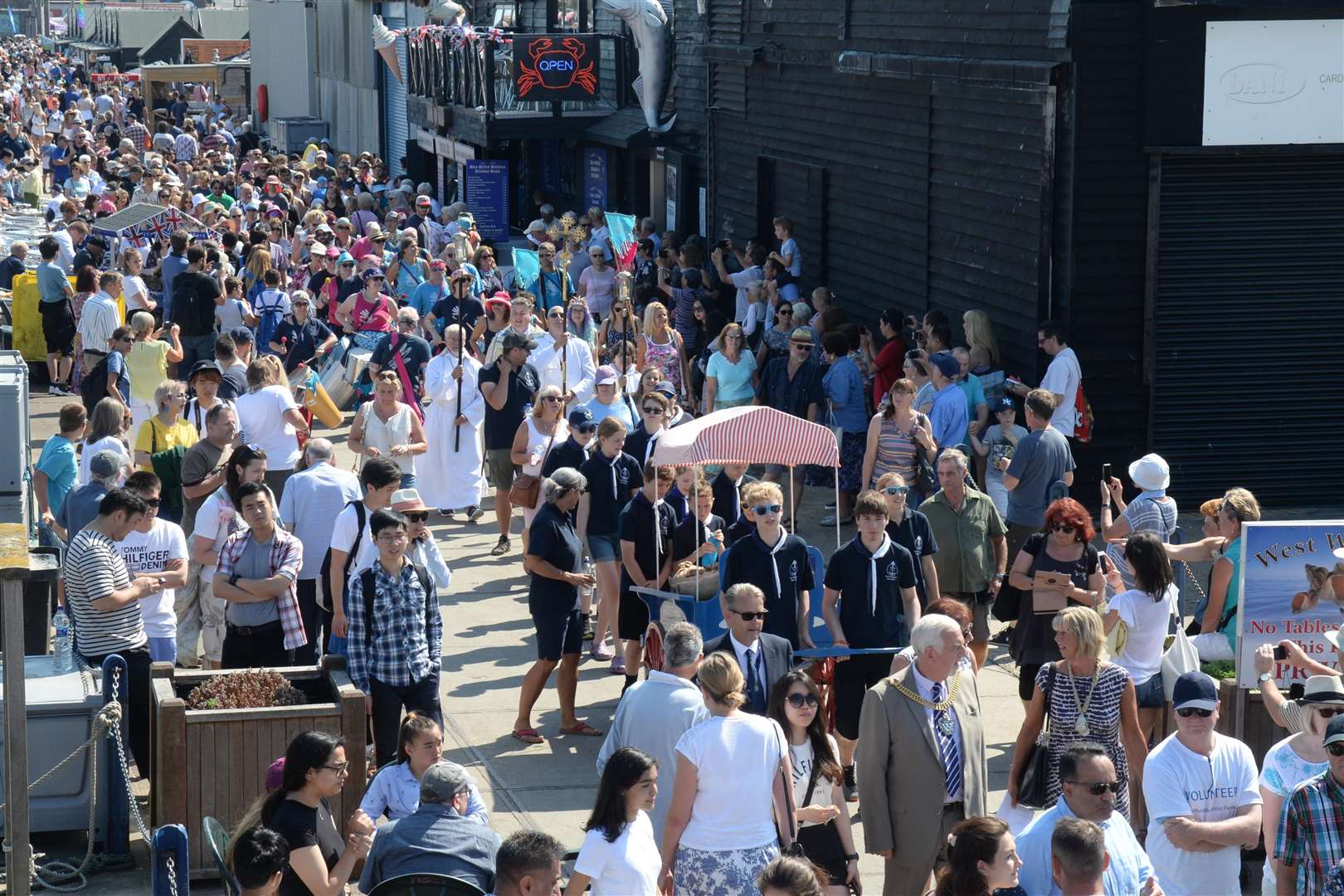 Whitstable Oyster Festival draws huge crowds in heatwave