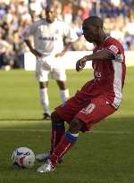 Darren Byfield scores from the penalty spot to make it 2-2. Picture: MATTHEW READING