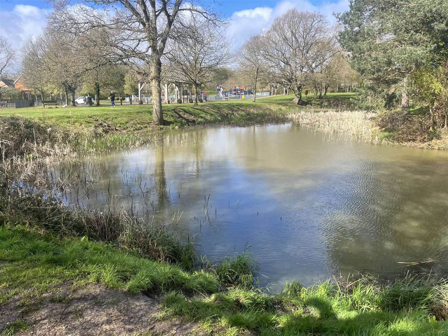 Fishing has now ended at the moat in Park Farm, Ashford