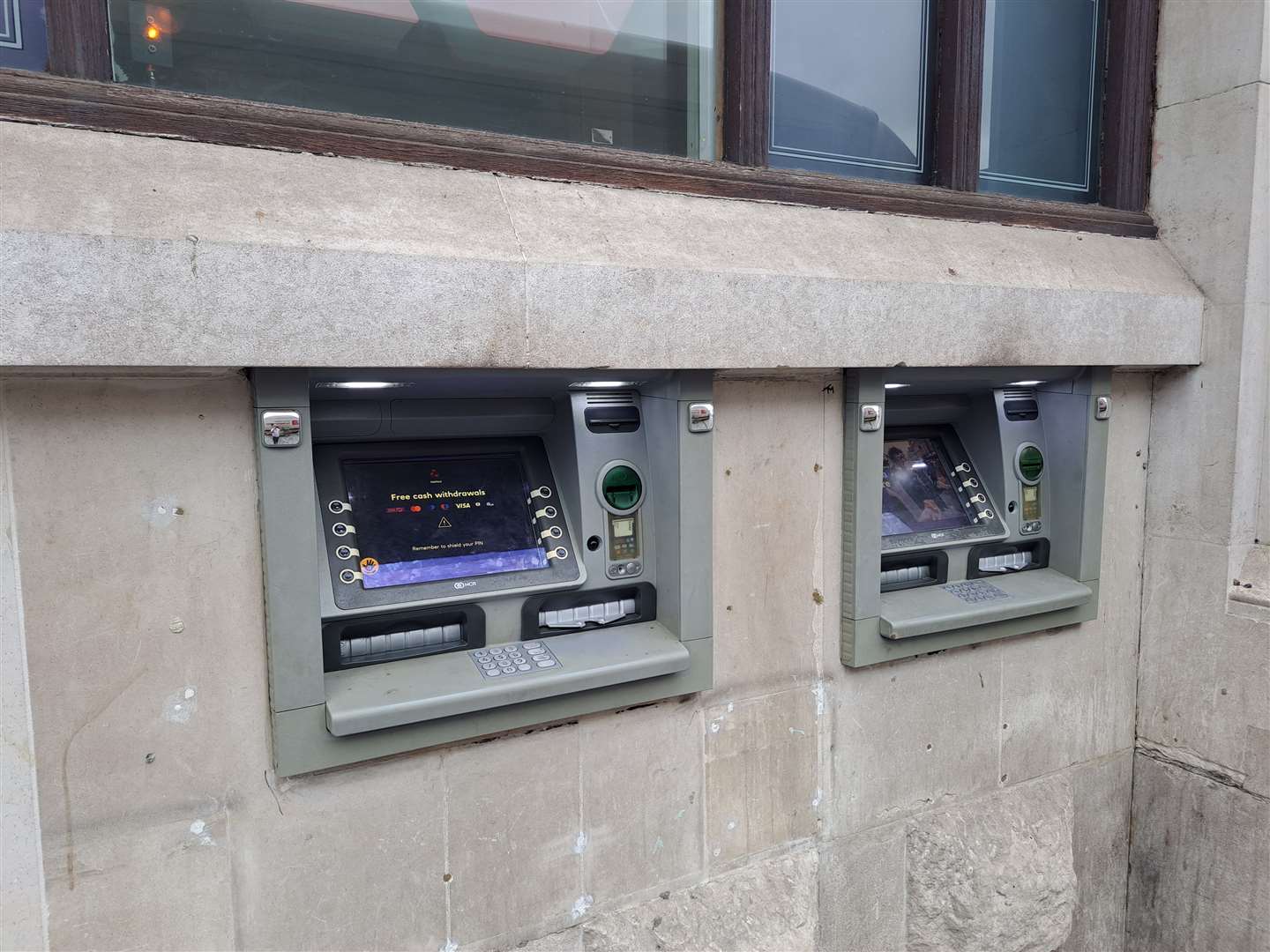 The existing ATM machines at the NatWest in High Street, Maidstone