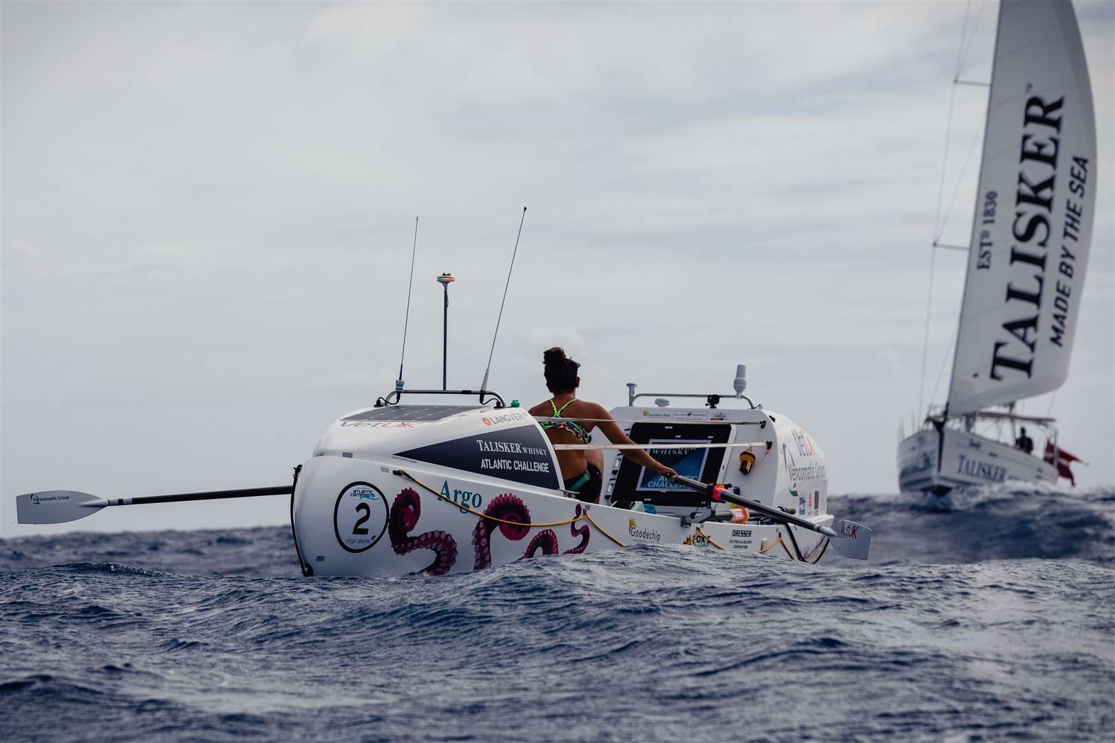 The boat was propelled purely by her own rowing (Atlantic Campaigns/PA)