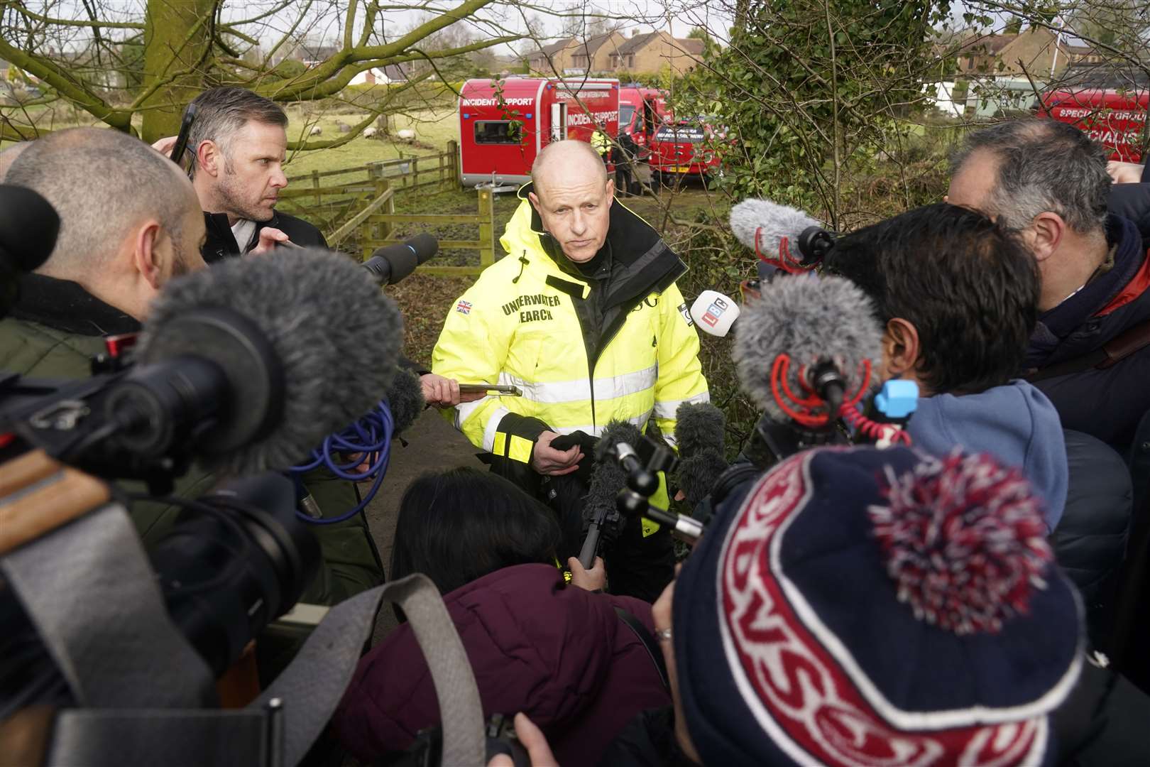 Peter Faulding (centre) is the head of private underwater search and recovery company Specialist Group International (Danny Lawson/PA)