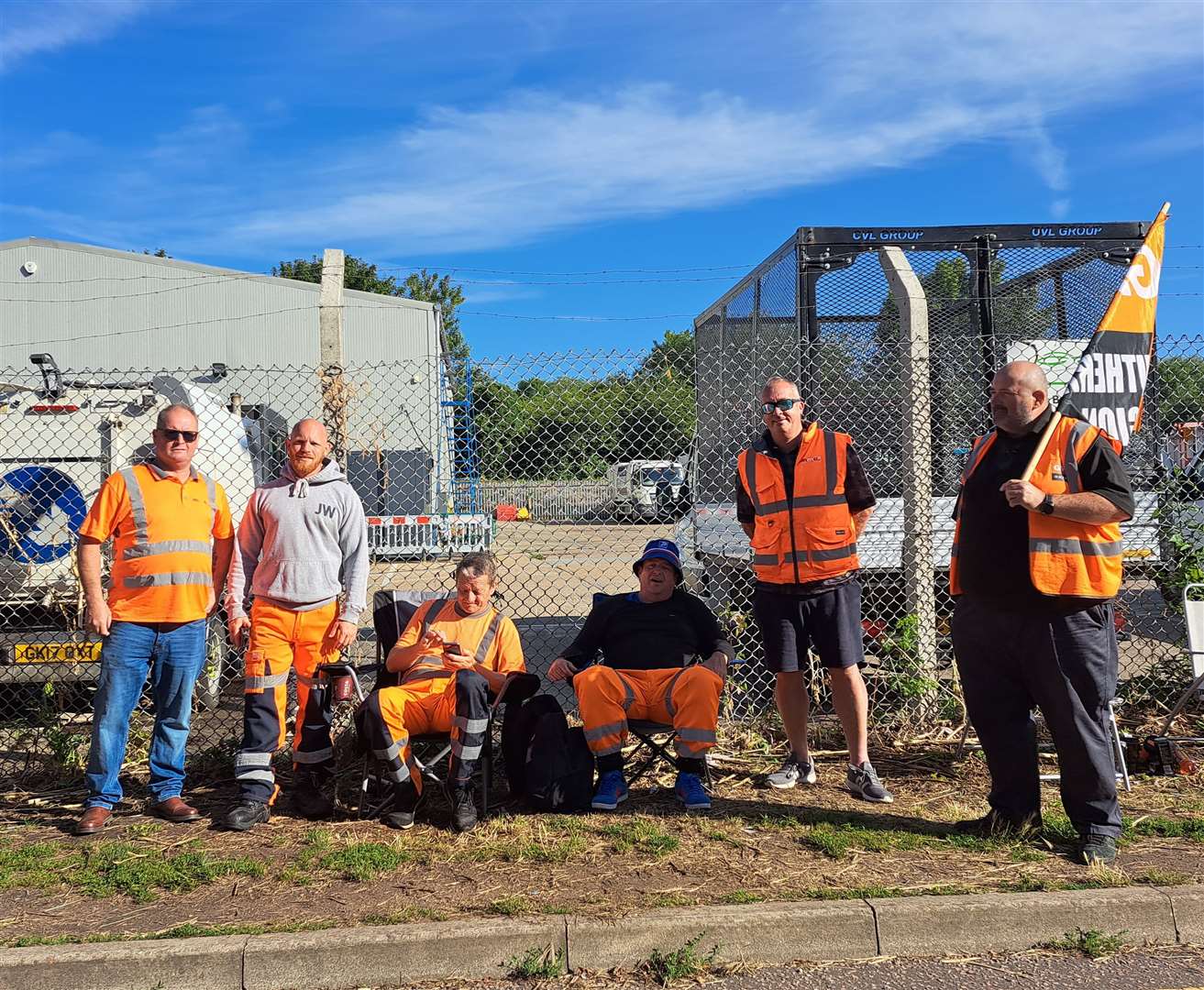 Canenco workers on the picket line in Wincheap, Canterbury