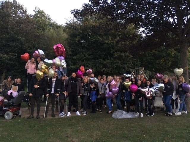 Friends of Casey and Natalie Hood gathered at Toddler's Cove