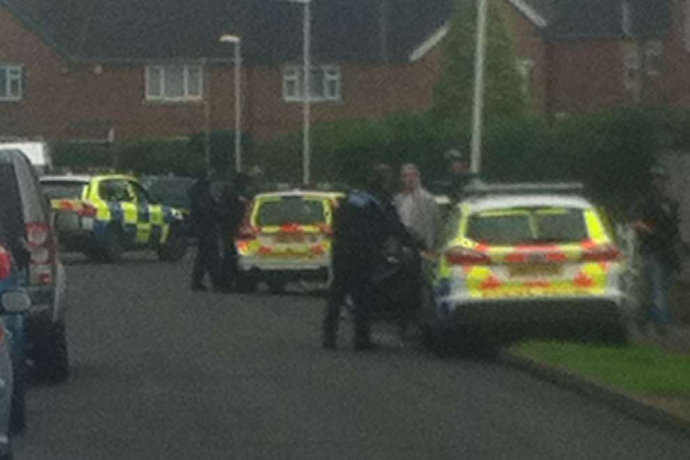 Several police cars in Cade Road, South Ashford