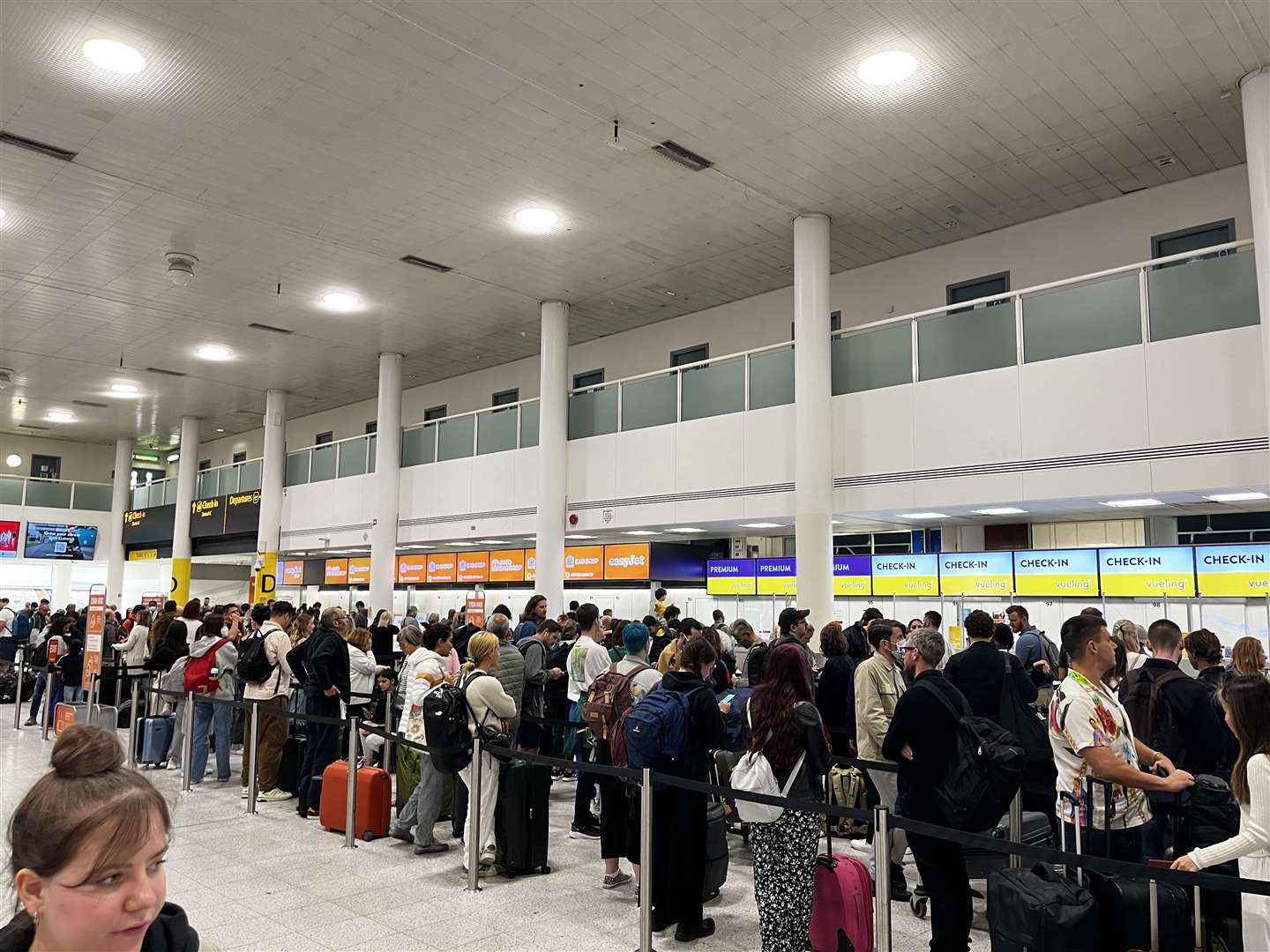 Queues at Gatwick South Terminal during the Jubilee week (Stephen Jones/PA)