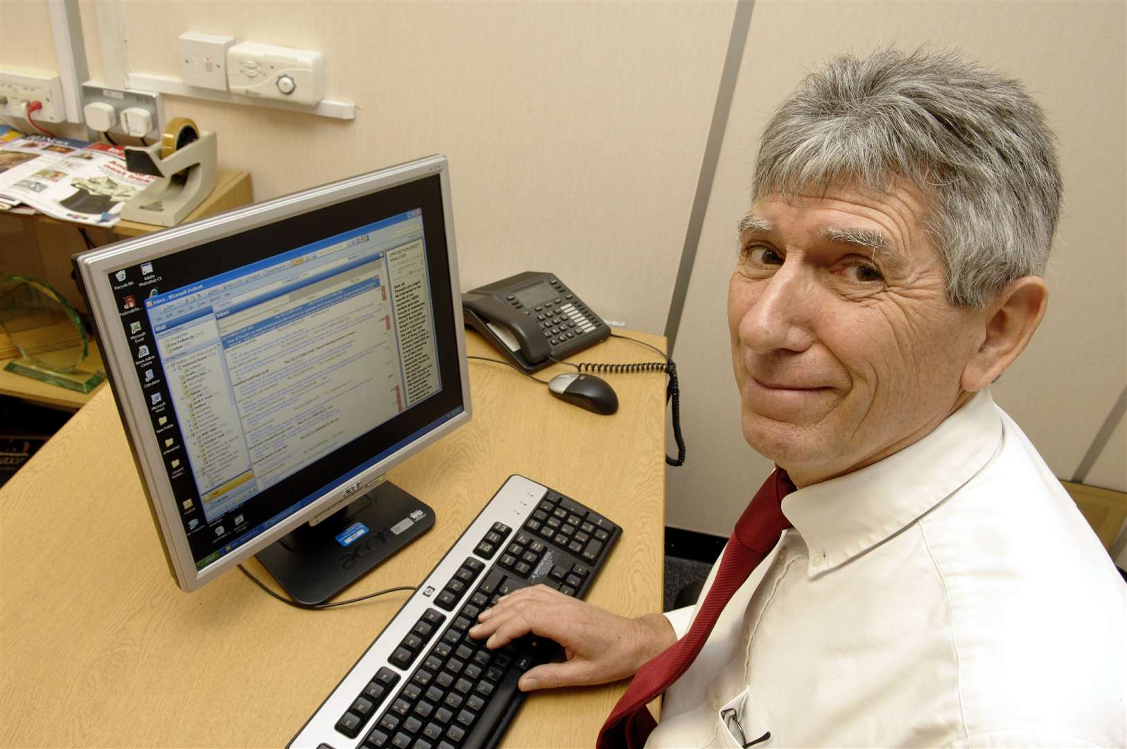 Ron Green at his desk