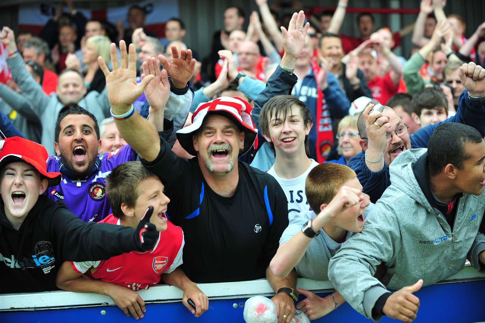 Fans at Ebbsfleet United could be getting a new home soon. Photo: Northfleet Harbourside