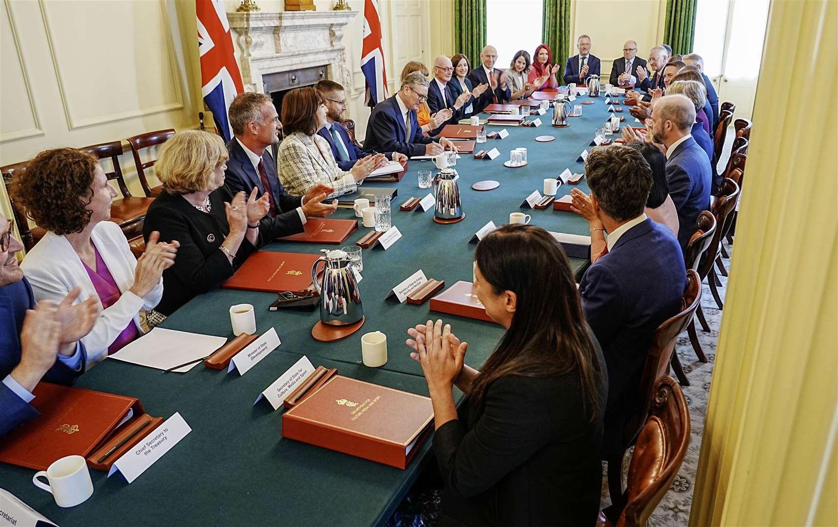 Prime Minister Sir Keir Starmer hosts his first Cabinet meeting at 10 Downing Street, London (Chris Eades/The Sun/PA)