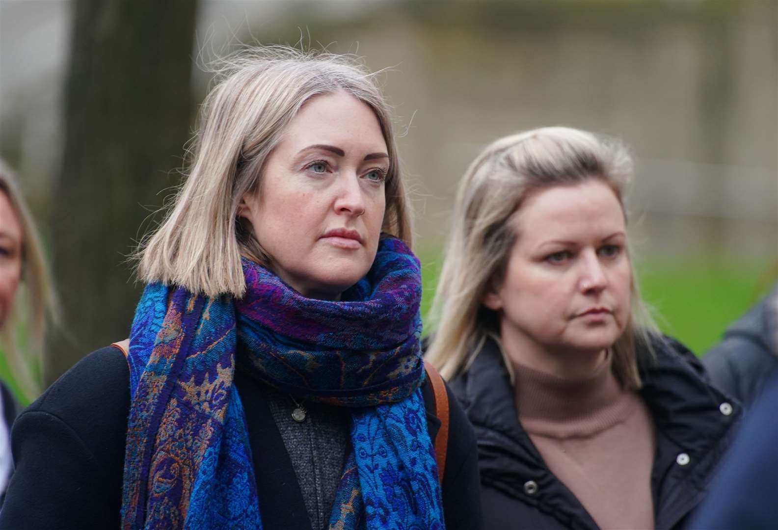 Brianna Ghey’s mother Esther Ghey (left) arrives at Manchester Crown Court (Peter Byrne/PA)