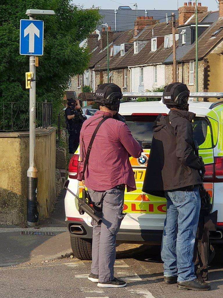 Police in Hartnup Street, Maidstone. Picture: @richiebraddas (3281769)