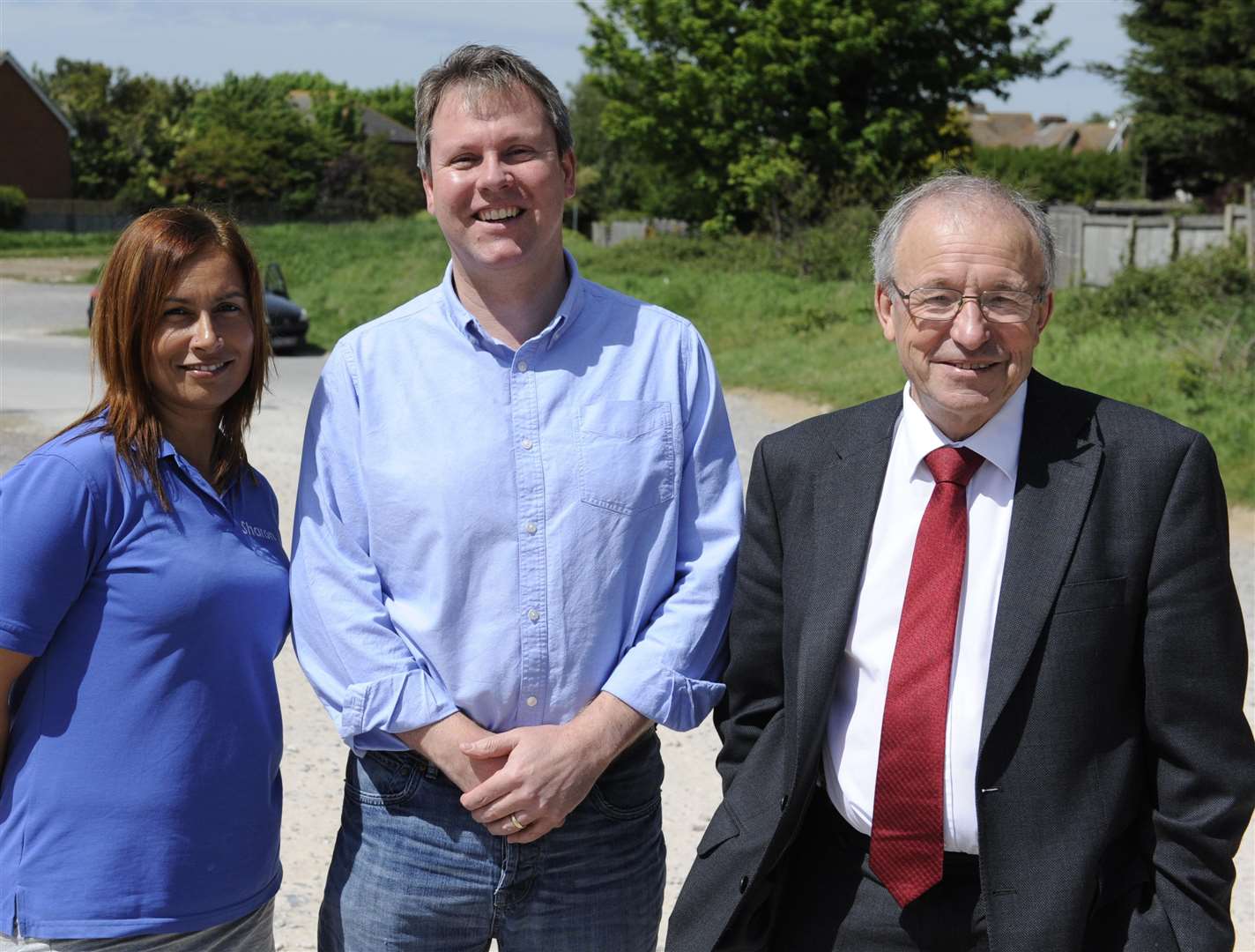 Hawkinge Community Centre. Sharon Johnson, Cllr. Stuart Peall and Tearle.Picture: Tony Flashman