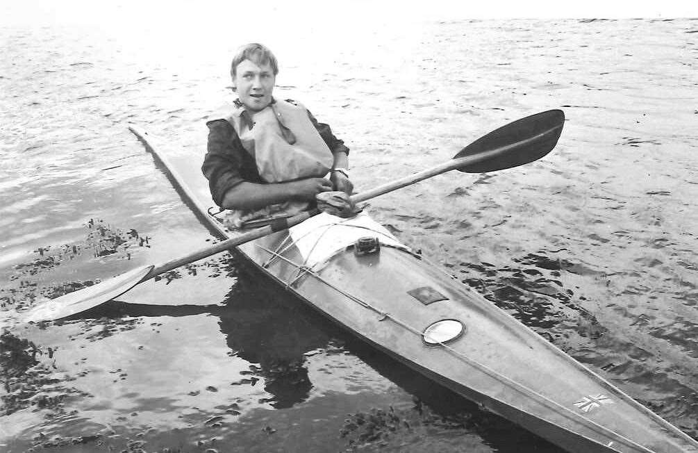 Geoff at Kippford in Scotland, before his ill-fated attempt to cross the Solway Firth