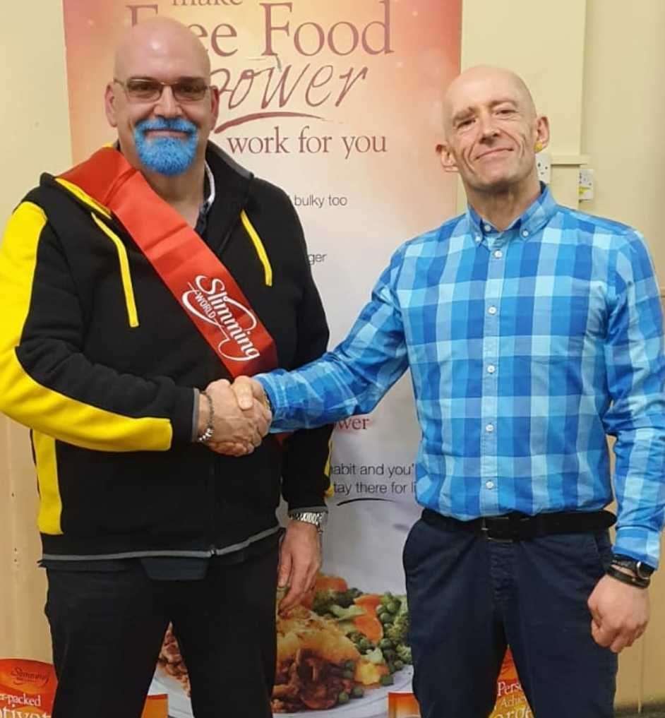 Slimming World group leader Nick Luckhurst (right) described Martin Shepherd (left) as a 'complete gentlemen' Picture: Nick Luckhurst