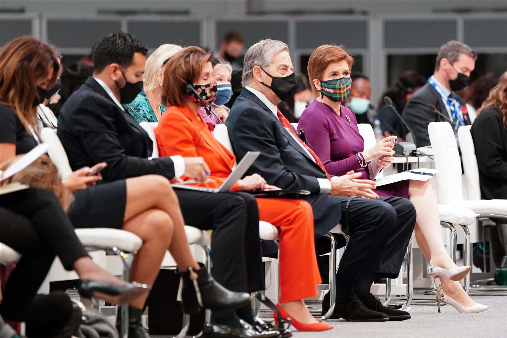 Scotland’s First Minister Nicola Sturgeon (right) attends the Cop26 summit (Jane Barlow/PA)