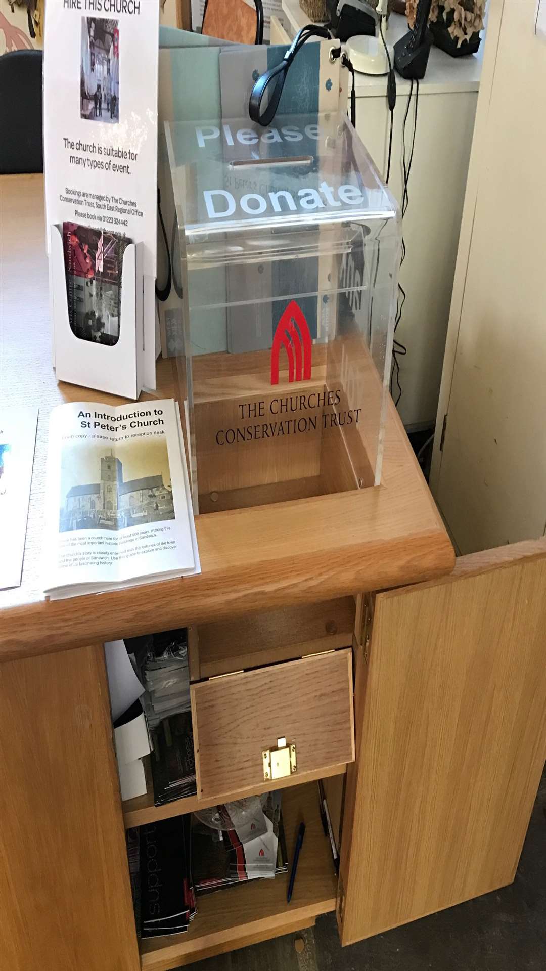 Small change from the donations box was taken