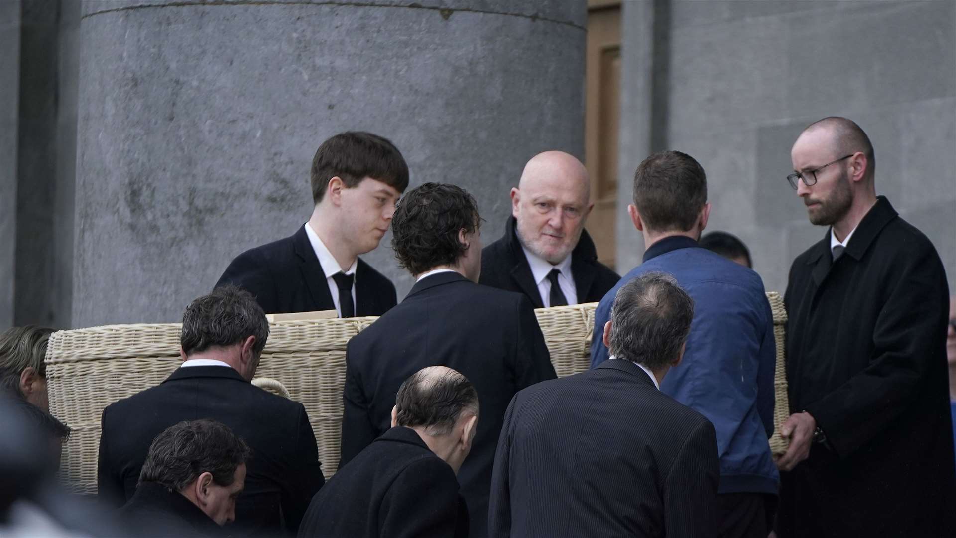 The coffin of Sarah McNally is carried into St Mel’s Cathedral (Niall Carson/PA)