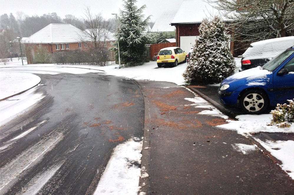 Gritting in Tenterden in the depths of winter