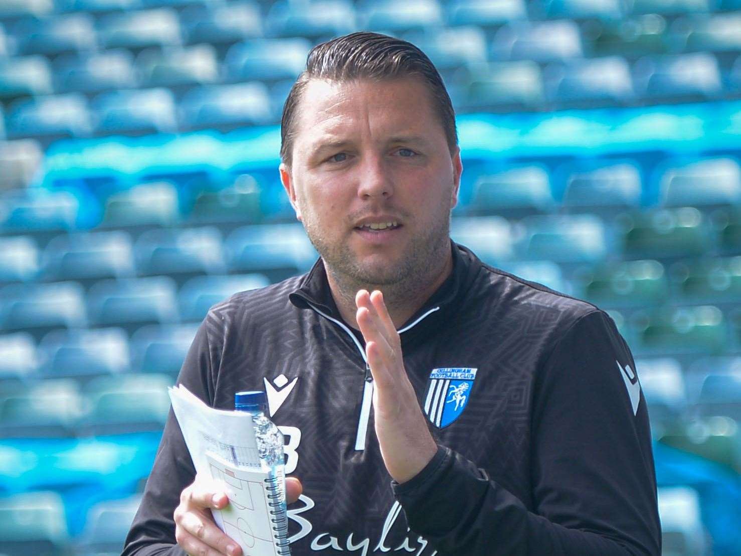 Gillingham manager Mark Bonner doesn’t expect to have any injured players back this weekend Picture: Stuart Watson