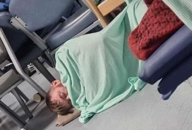 Last November, Steven Wells was left to sleep on the floor of the A&E waiting room at the William Harvey Hospital in Ashford