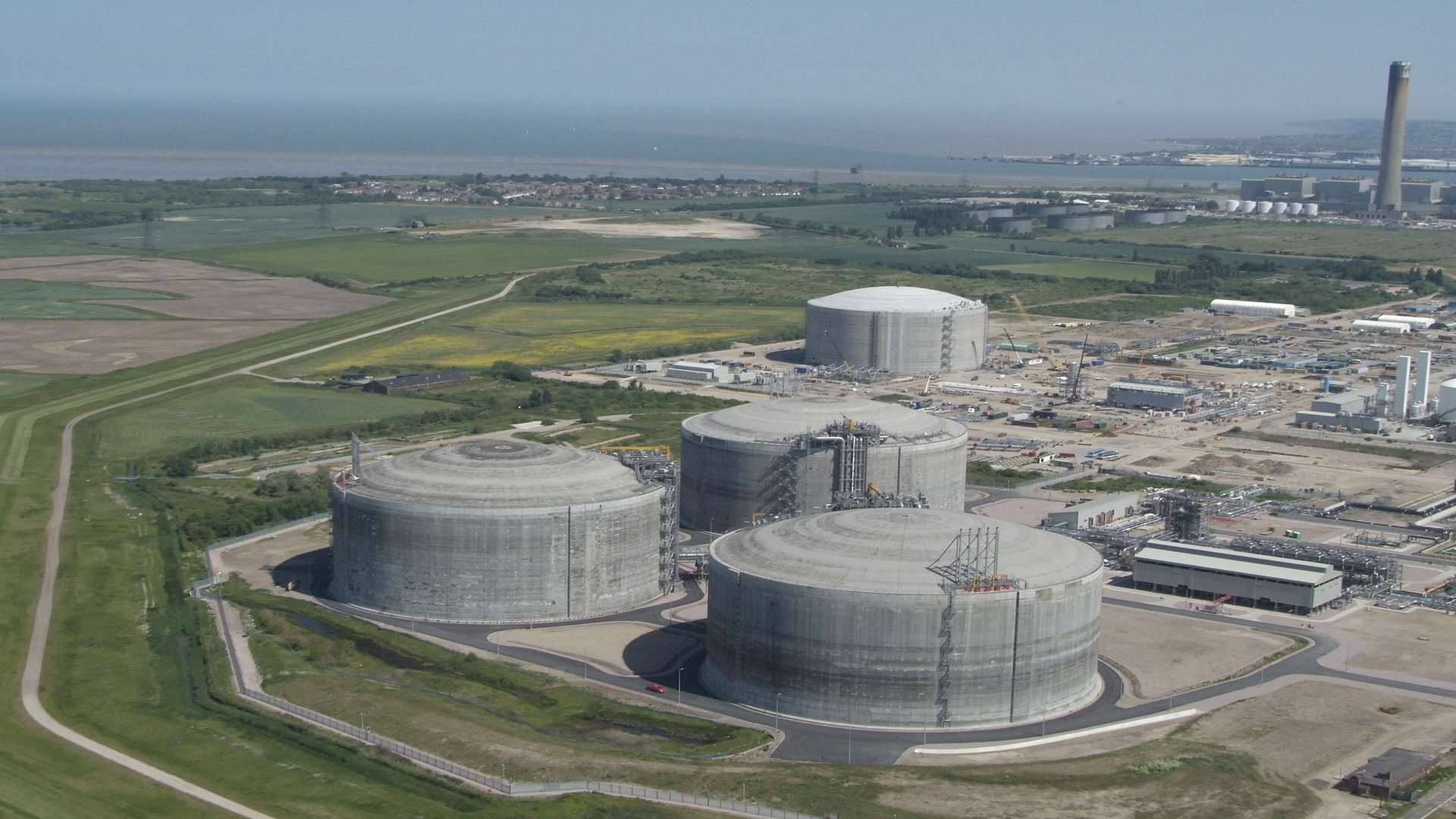 The National Grid LNG importation terminal at the Isle of Grain