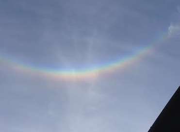 Pictured: Rare 'upside-down rainbow' spotted over Kent by Karen Thomas ...