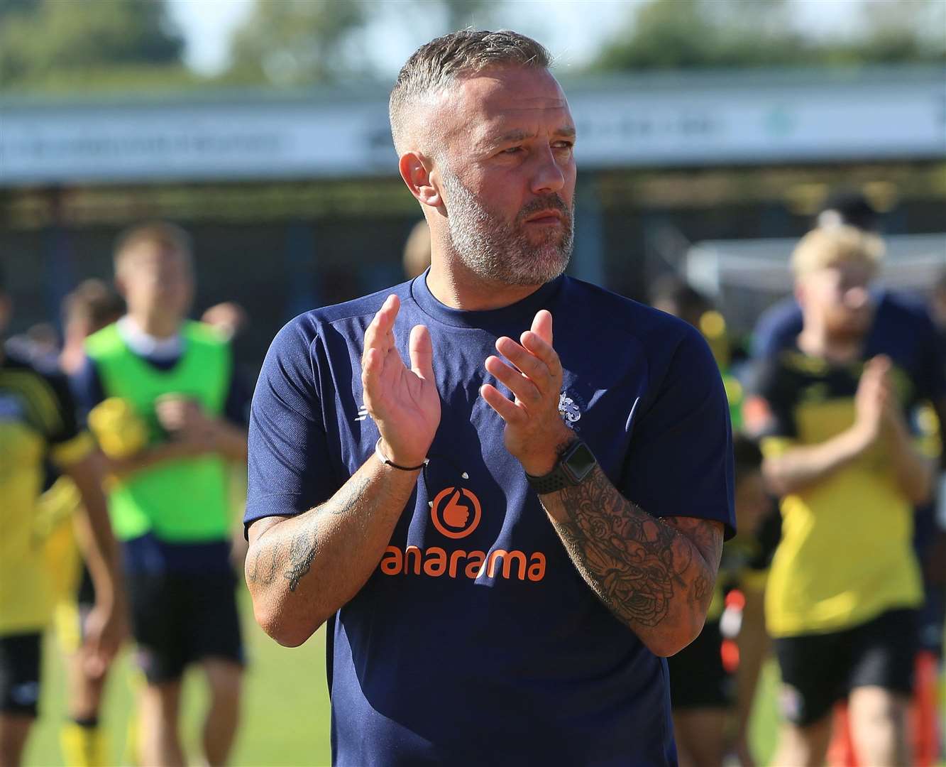 Tonbridge Angels manager Jay Saunders. Picture: David Couldridge