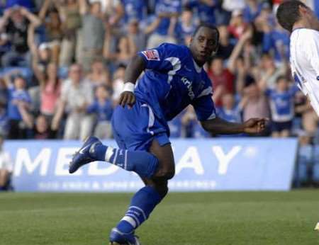 WINNER: Delroy Facey scores the only goal of the game. Picture: GRANT FALVEY