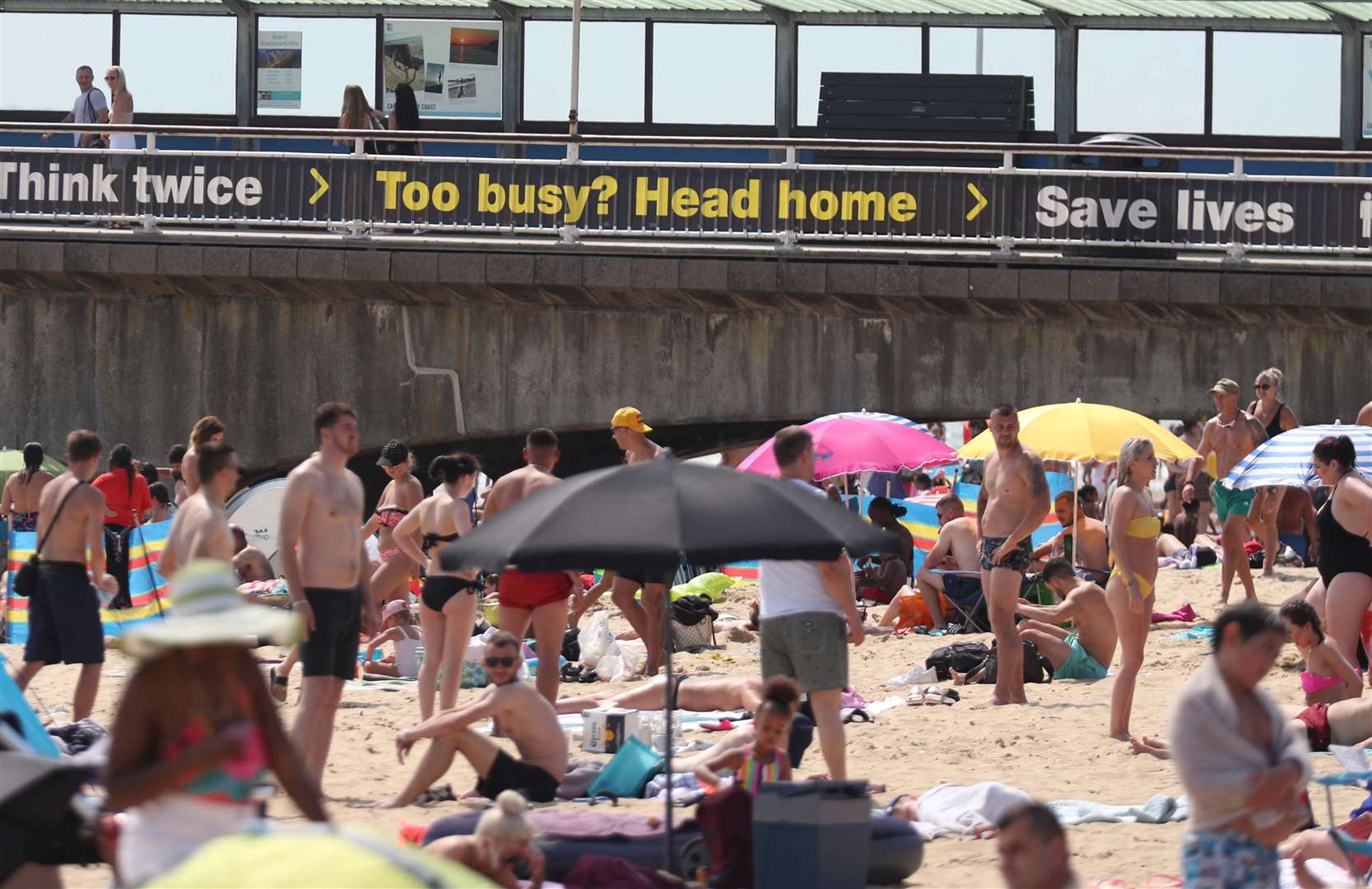 People on Bournemouth beach (Steve Parsons/PA)