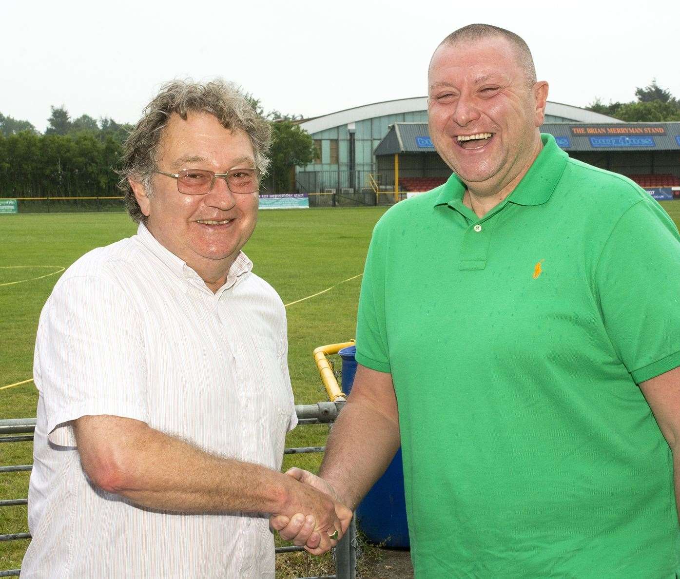 Jim Pellatt, pictured in 2015 with former chairman Paul Morgan, has retired