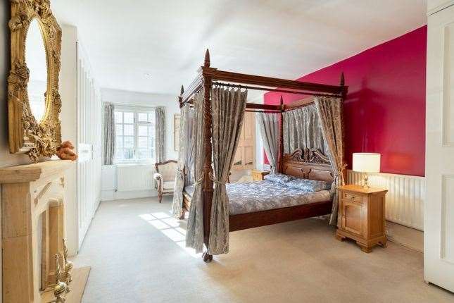 The house includes a four poster bed. Picture: Zoopla / Strutt & Parker