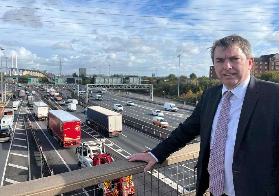 Gareth Johnson at the Dartford Crossing.