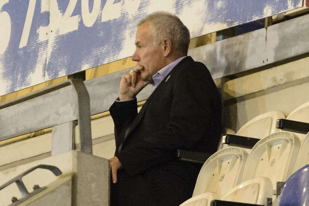 Interim boss Peter Taylor watches proceedings from the stands Picture: Andy Payton