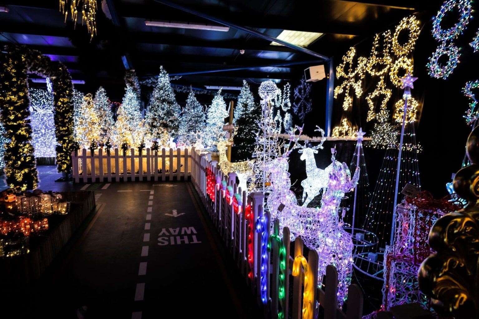 The showroom at Time Christmas has more than 2000 lights and items plugged in at once. Picture: Time Christmas