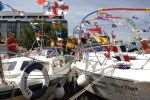 Joe Hares and Peter Brooker deck their boats out for the festival. Picture: David Antony Hunt