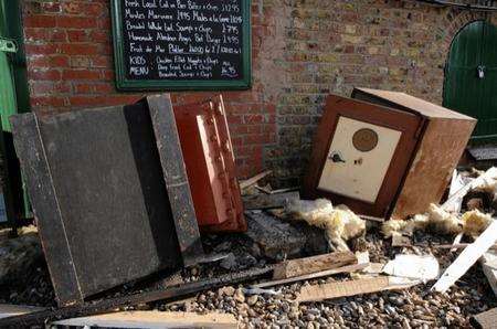 Thieves tried to steal these safes from a Whitstable restaurant - but one was empty and the other only contained sauce bottles