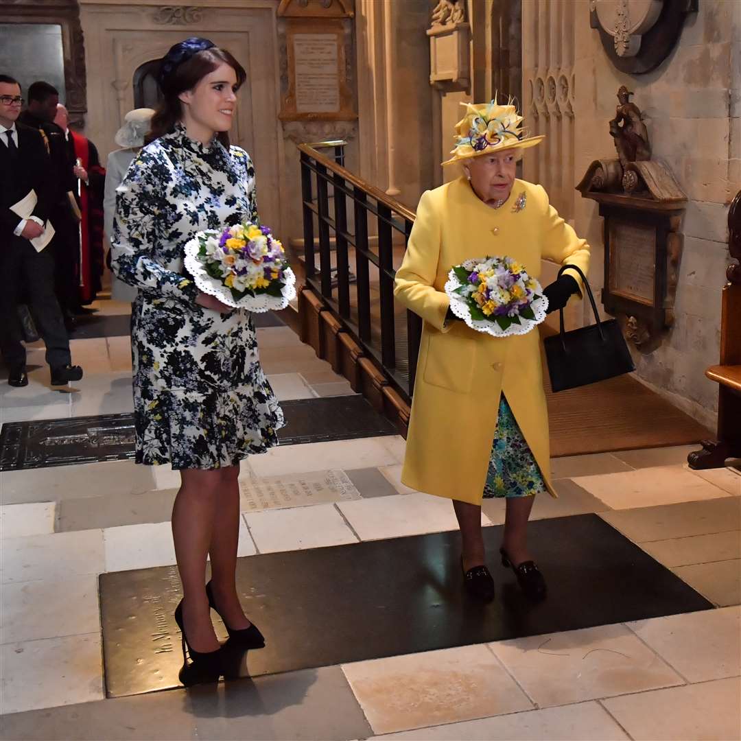 The Queen was joined by Princess Eugenie during last year’s Royal Maundy service (Arthur Edwards/The Sun/PA)