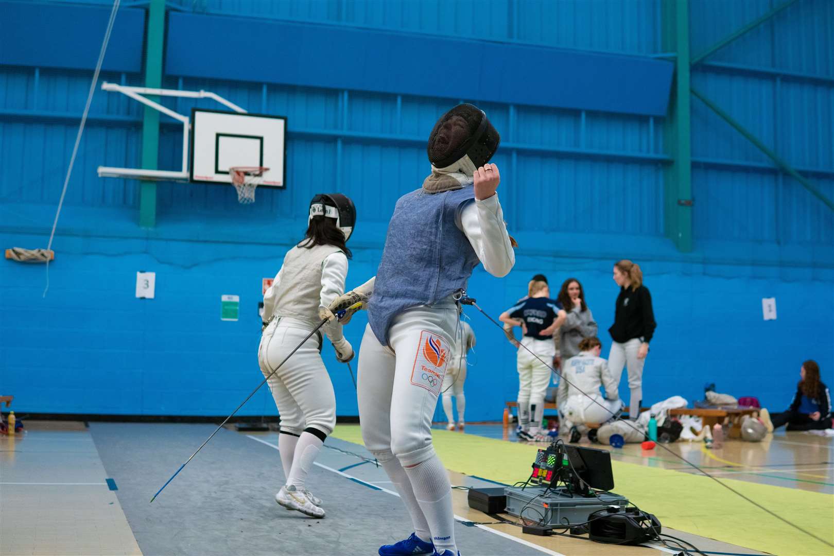 Action taking place at the University of Kent Fencing Club