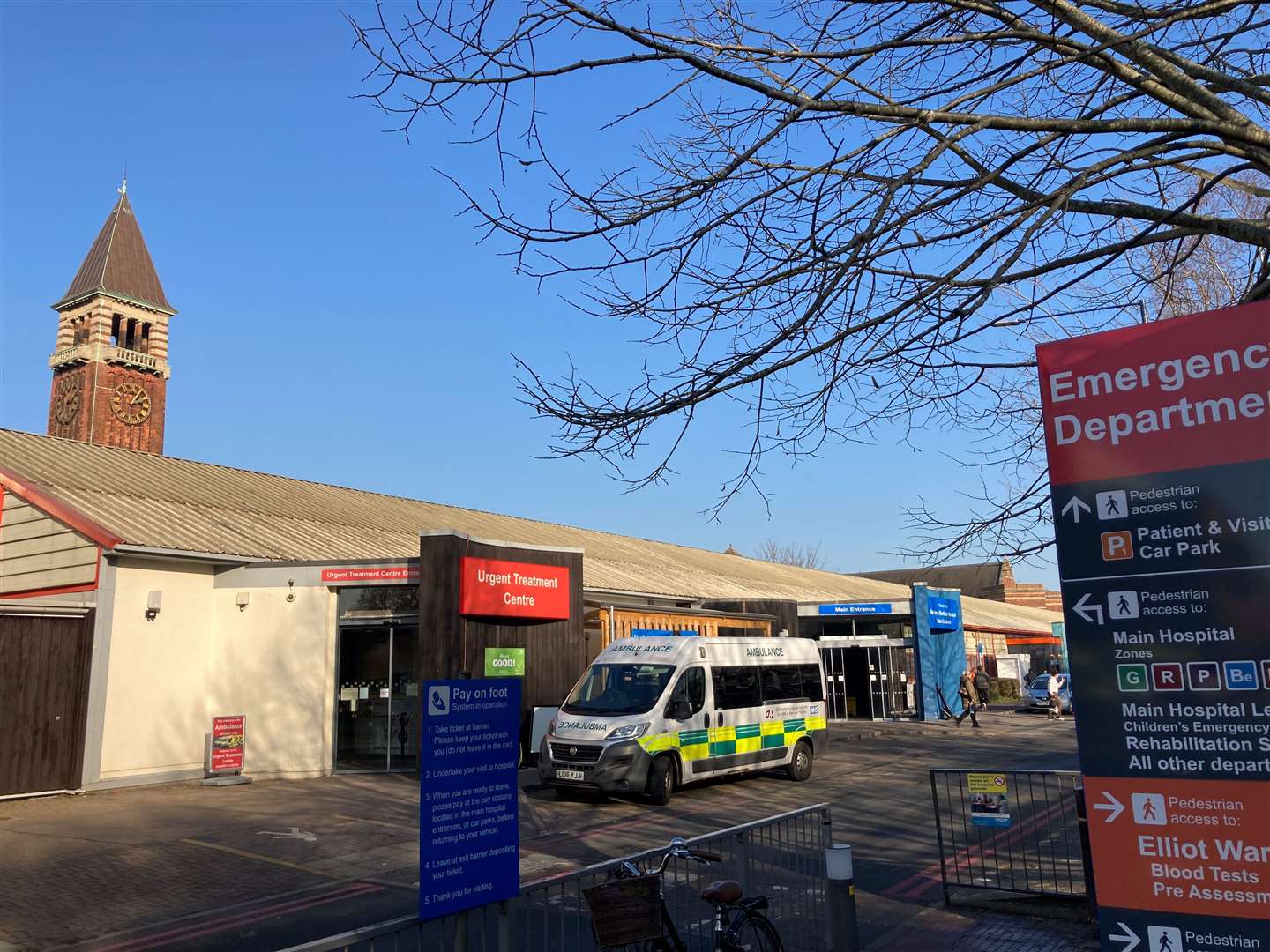 Medway Maritime Hospital in Windmill Road, Gillingham