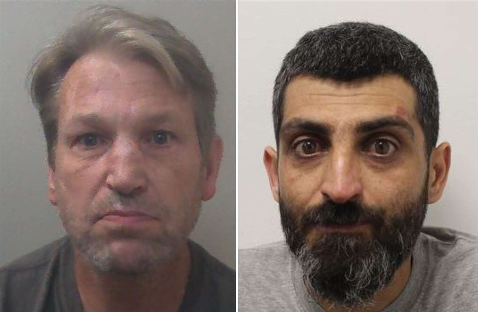 Robert Reading, 50, from Rochester (left) and Mojtab Moradi, 37, from Plumstead (right) have been jailed for possession of a firearm. Picture: National Crime Agency