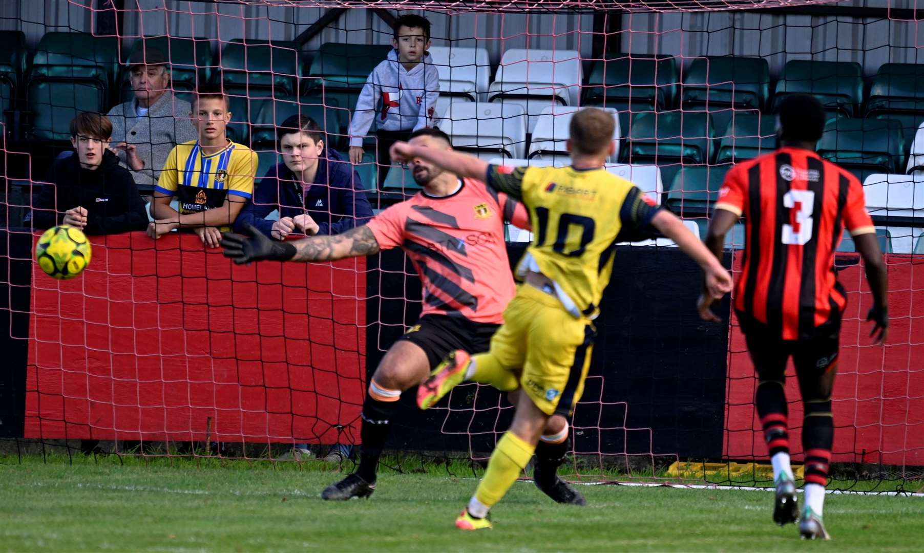 Sittingbourne concede the third goal against Plymouth Parkway. Picture: Barry Goodwin